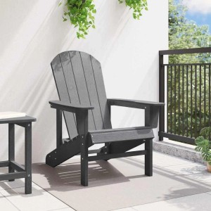 vidaXL Adirondack-Stuhl Hellgrau 82 x 74 x 92 cm HDPE 42006624