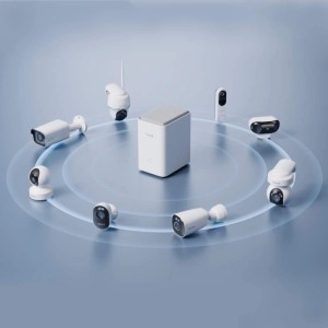 Reolink Home Hub P1 mit 2TB und verschiedenen Überwachungskameras der Sicherheitstechnik.