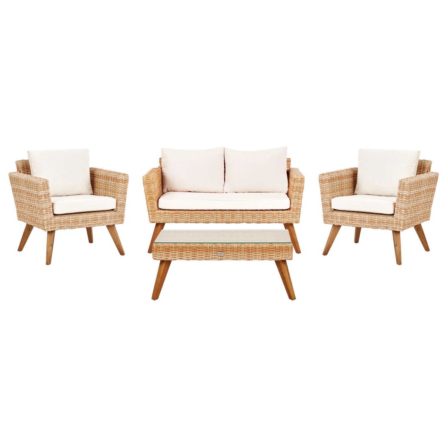 Beliani Sitzgruppe VITTORIA Cremeweiß