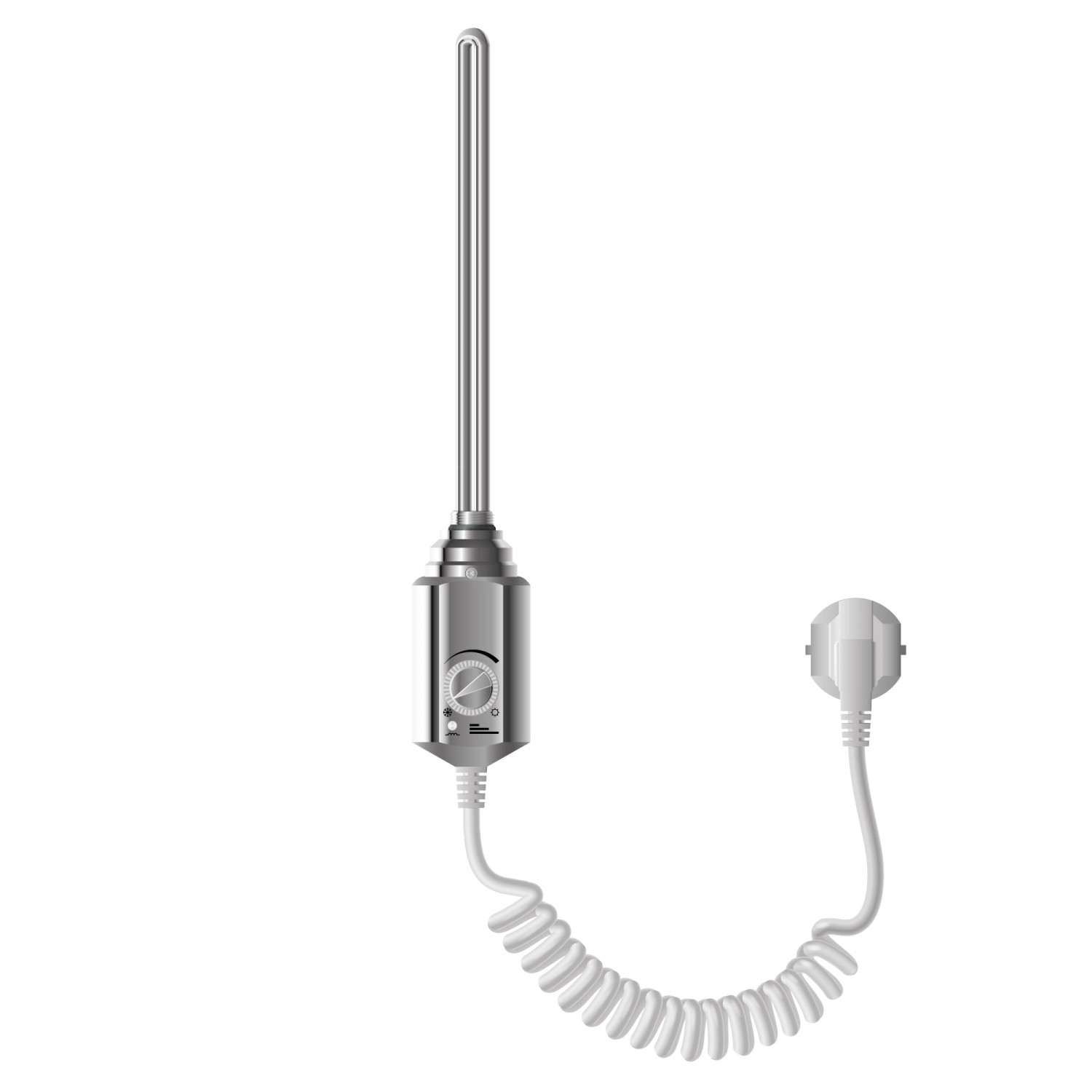 ECD Germany Heizstab 900W Chrom mit Thermostat Elektronischer Temperaturreg günstig online kaufen