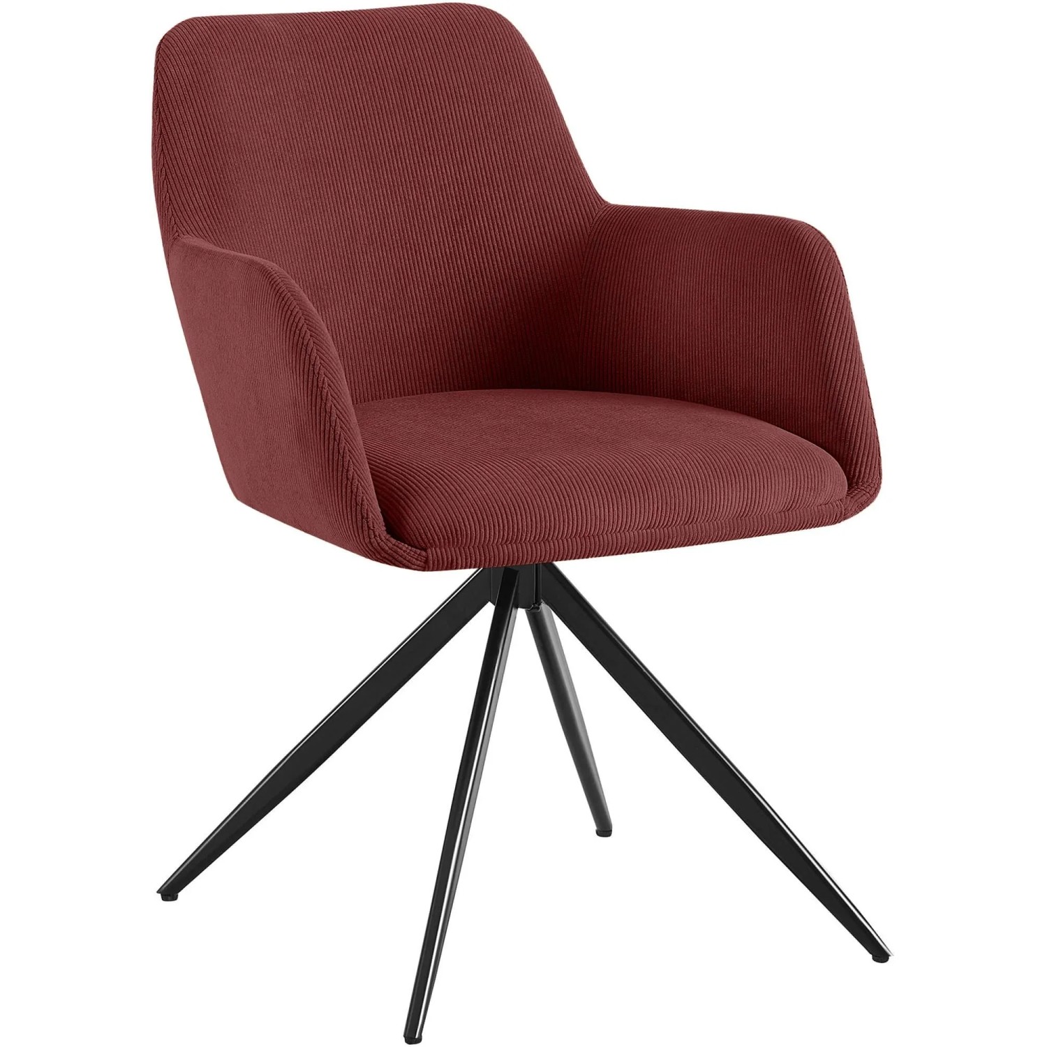DELUKE Esszimmerstuhl PELON Cord Bordeauxrot 56x62x81cm Essstühle Esszimmerstühle Küchenstühle Wohnzimmerstühle