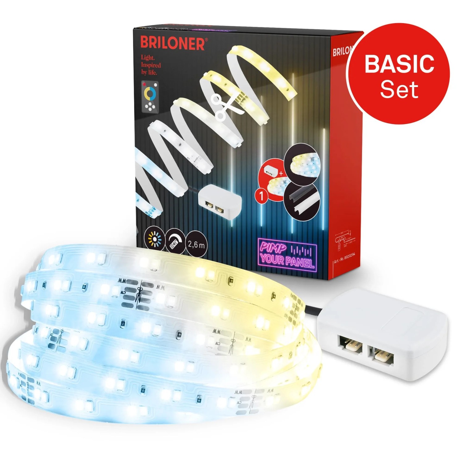 Briloner LED Band Pimp your Panel Starter-Set Dimmbar CCT 2,6 m günstig online kaufen