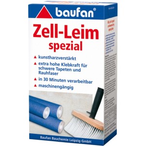 Baufan Zell-Leim Spezial 200g für schwere Tapeten und Rauhfaser, mit hoher Klebkraft.