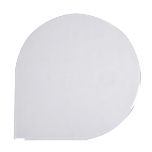 Firefix Glasbodenplatte in Tropfenform, 110x132 cm, 8 mm stark, für Kamin und Ofen.