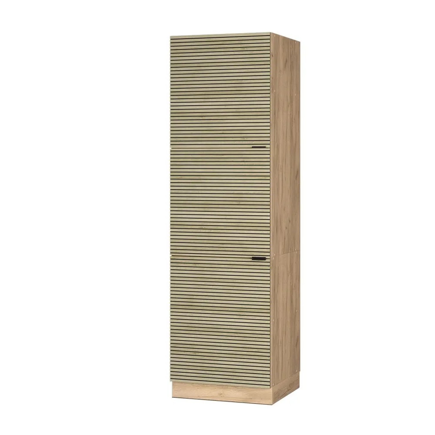 Vicco Vorratsschrank Fame-Line Eiche Paneel/Goldkraft Eiche 60 x 207