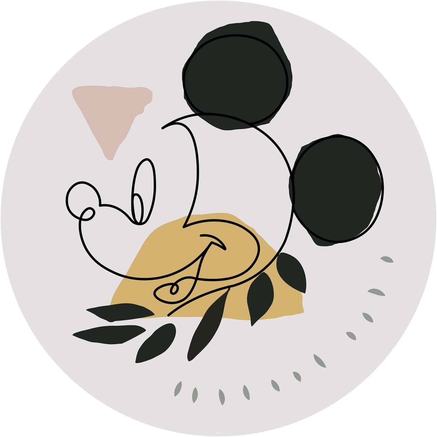 Komar Fototapete Mickey Modern Art, glatt, bedruckt, Comic, Retro, mehrfarbig, BxH: 128x128 cm, glatt, bedruckt, selbstklebend