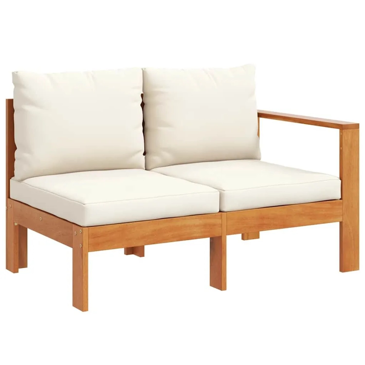 vidaXL Gartensofa mit 1 Armlehne 2-Sitzer Massivholz Akazie 367624