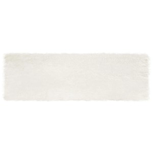 vidaXL Kunstschaffell Teppich Tafalla Weiß 80 x 250 cm Polyester 42021458