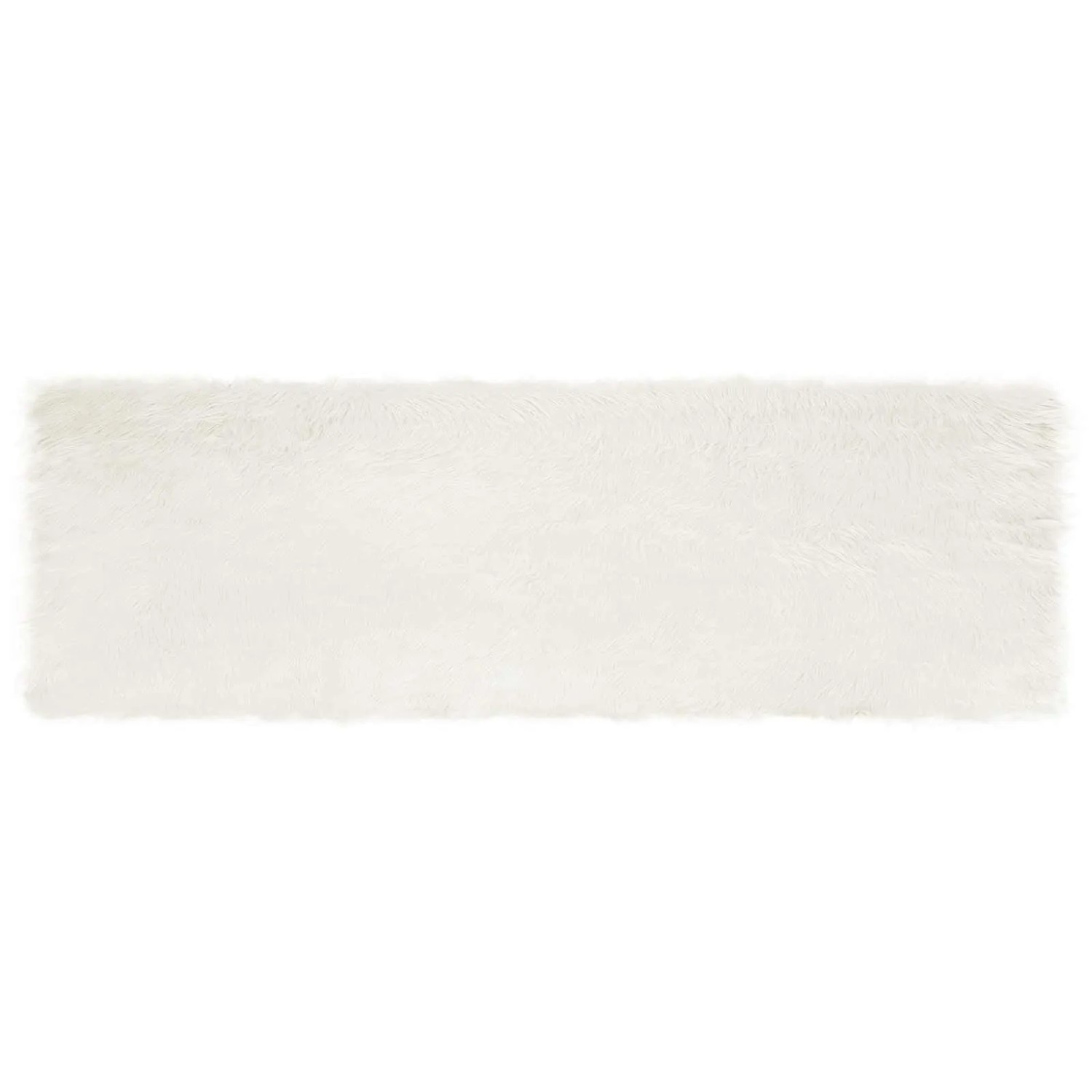 vidaXL Kunstschaffell Teppich Tafalla Weiß 80 x 250 cm Polyester 42021458 günstig online kaufen