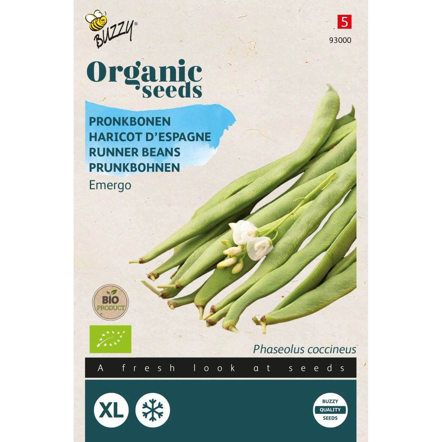 arborix Prunkbohne 'Emergo' Buzzy Organic Bio Samen Circa 25 G Einfach Anzubauen