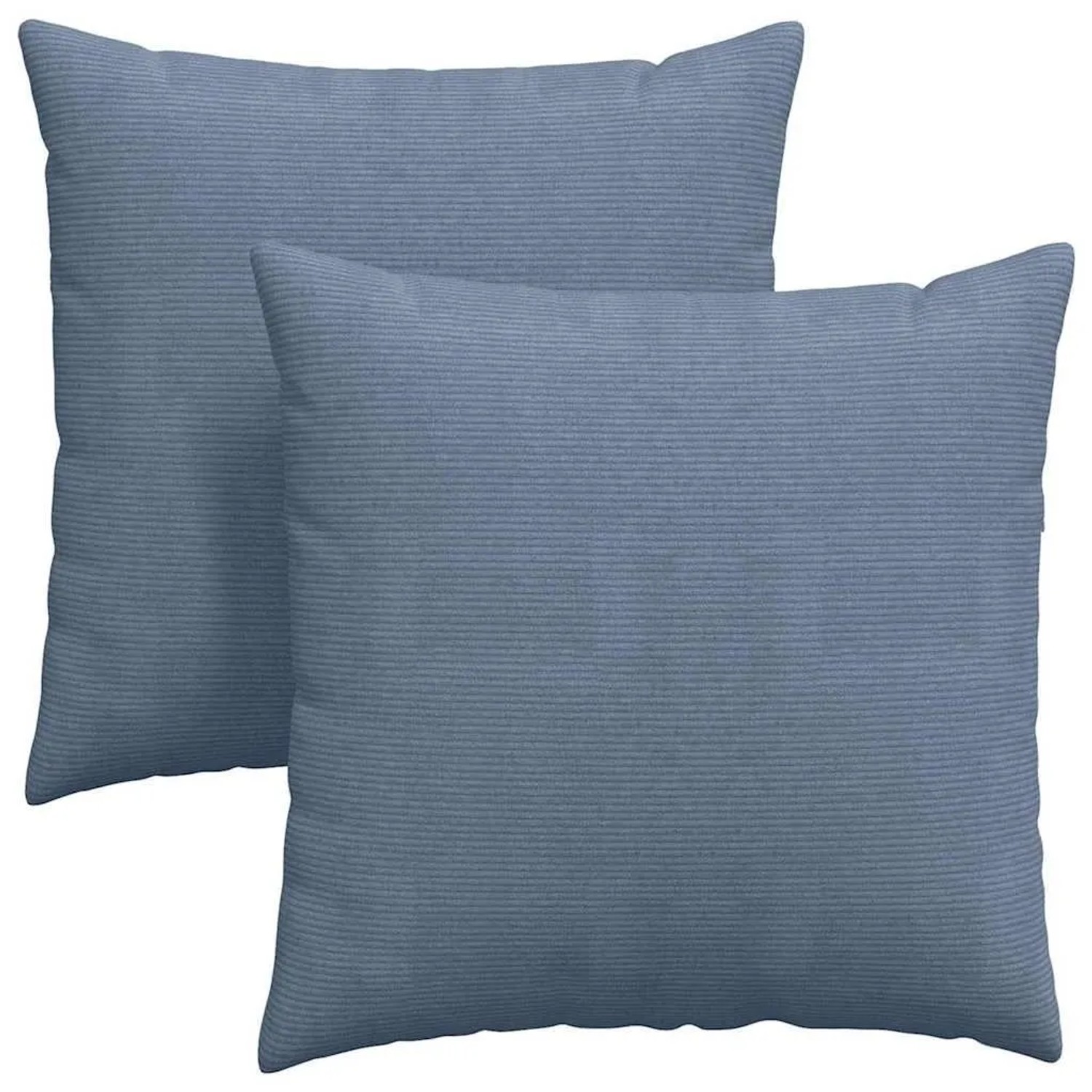 vidaXL Sofakissen 2 Stück Blau 80 x 80 cm Cordstoff 42014078