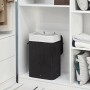 Schwarze Songmics Wäschetonne (72 l) mit Deckel im Regal.