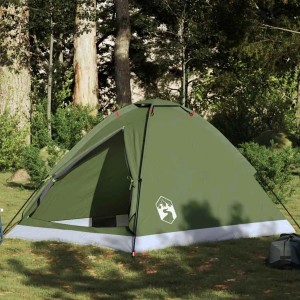 vidaXL Kuppel-Campingzelt 2 Personen Olivgrün Wasserdicht 4009633