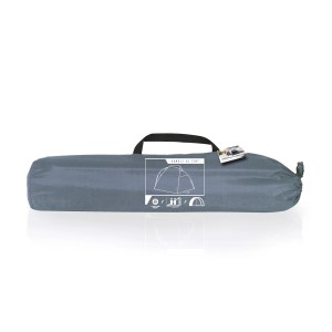 Verpackte Pavillo Strandmuschel Ramble X2 in Grau mit Tragegriff. Ideal für Camping & Strand.
