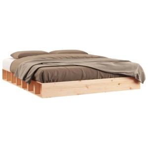 vidaXL Massivholzbett, 180x200 cm, Super King-Size Bett mit Lattenrost