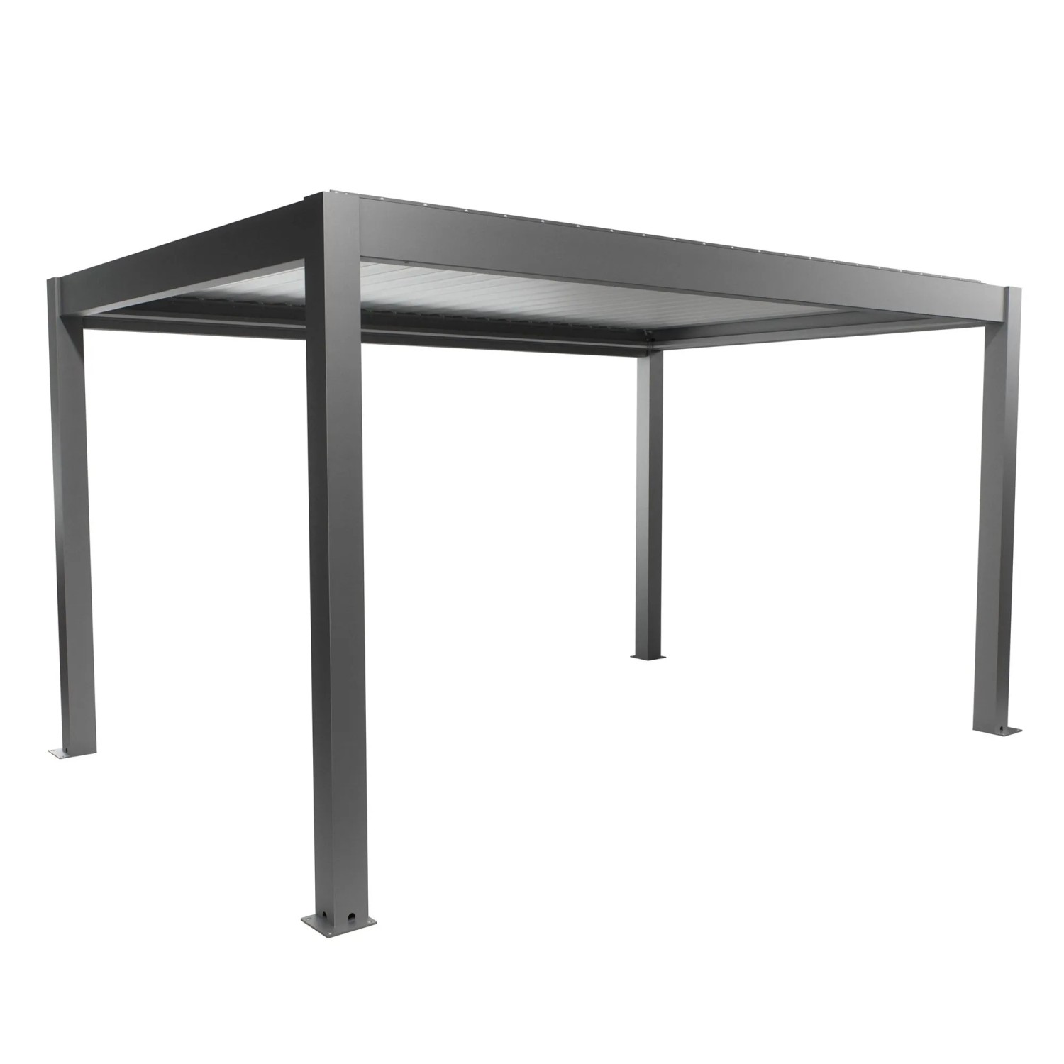 Biohort Pergola 4,5 m x 3 m Quarzgrau-Metallic/Silber