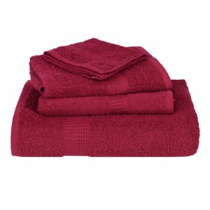 vidaXL Duschtücher 10Stk Bordeauxrot 70x140cm 360 g/m² 100% Baumwolle 136739