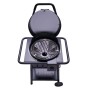 Schwarzer Char-Broil Elektrogrill Patio Bistro E2Coal mit geöffnetem Deckel und Heizelement.