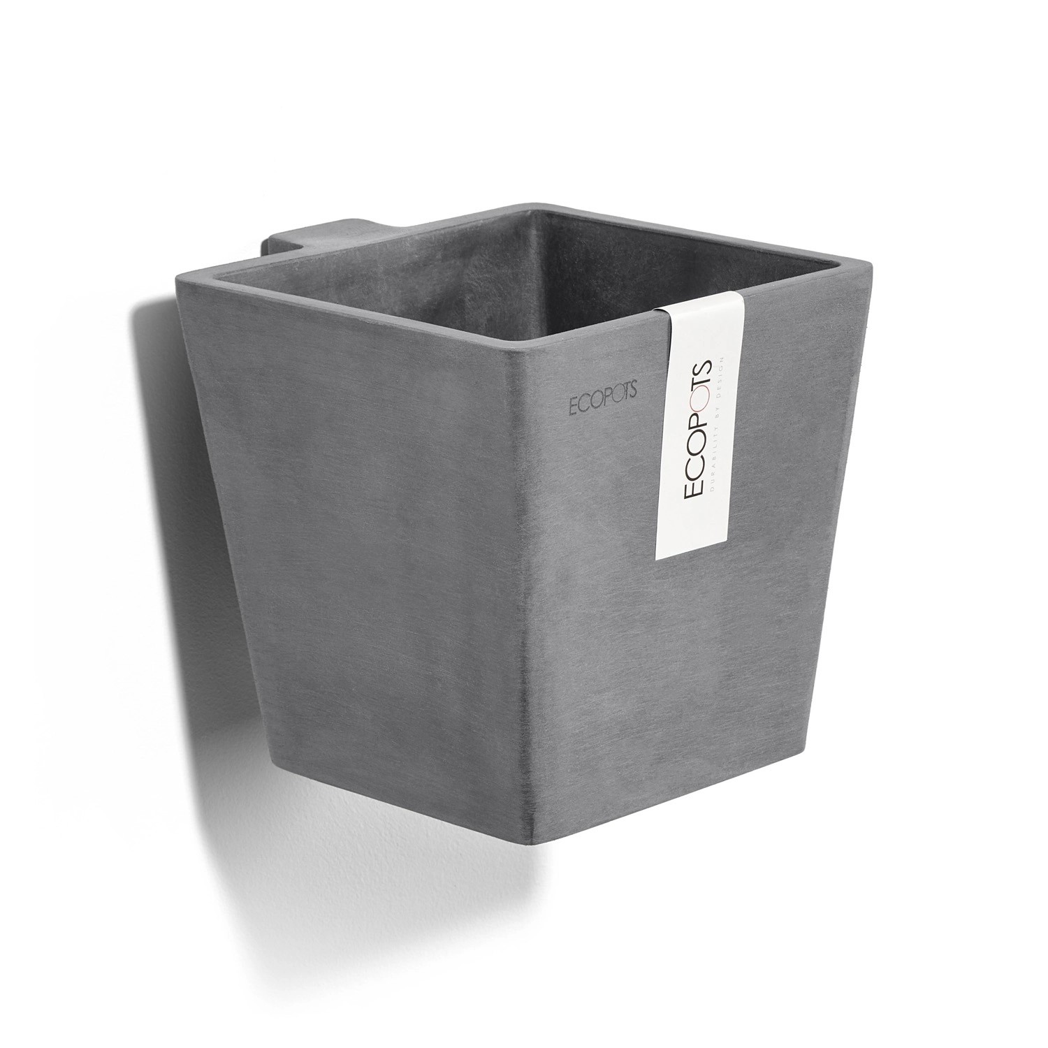 Ecopots Pflanztopf Manhattan Wall S Grau 15 cm x 17,4 cm x 15 cm