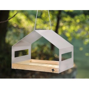 WONDERMAKE Design Vogelhaus cibarium5 zum Aufhängen, Metall/Holz, Bauhaus-Stil.