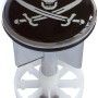 Waschbeckenstöpsel mit Totenkopf-Design, 38mm, für Waschtisch-Ablaufgarnituren.