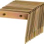 Set aus 12 gelb verzinkten Stuhlwinkeln, 50x50x15 mm, für Holzkonstruktionen.