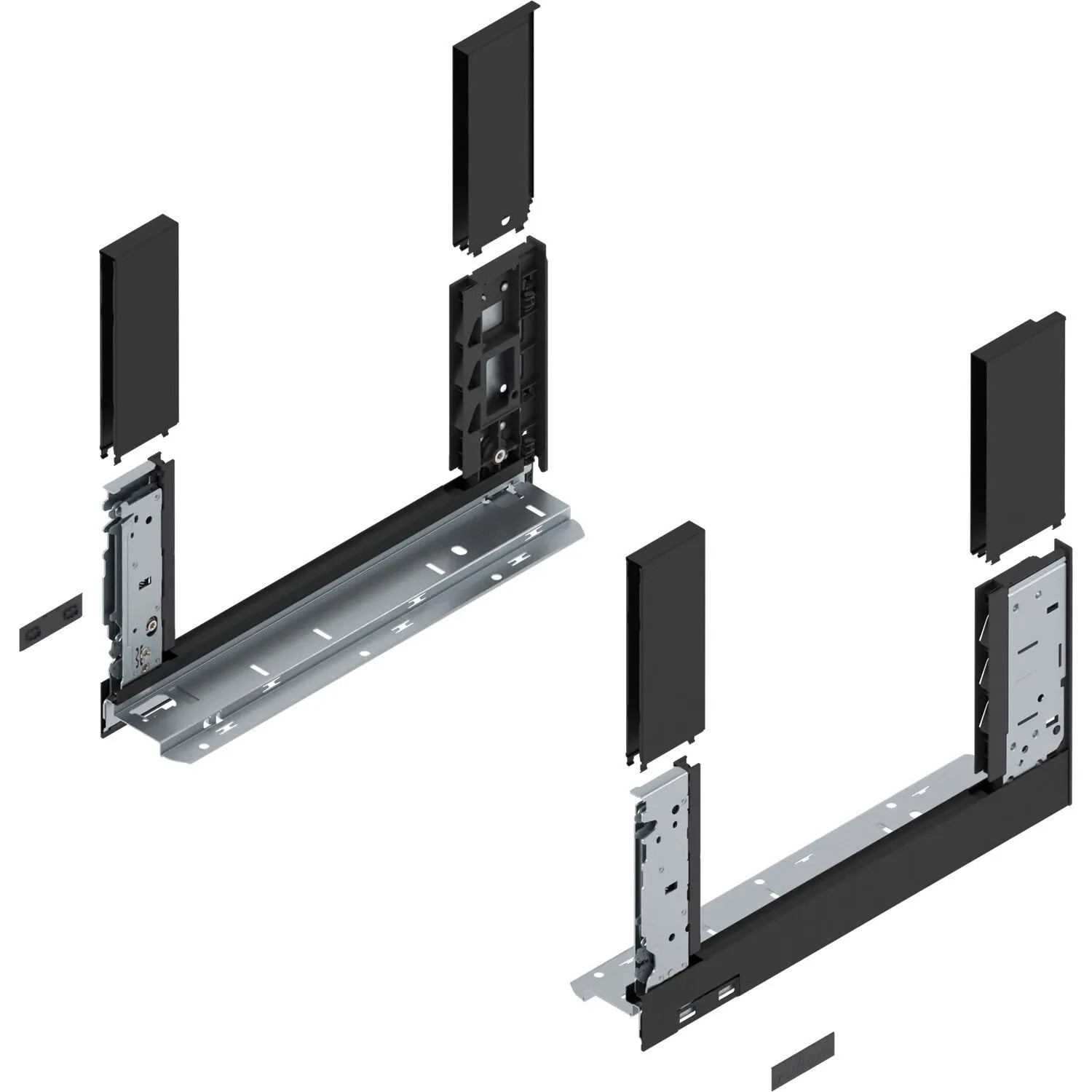 Blum Zarge Legrabox free Höhe C Nennlänge 350 mm Carbonschwarz Matt