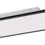Schwarzes LED-Panel Flat, 119,5x29,5 cm, von Just Light. Deckenleuchte mit Fernbedienung.