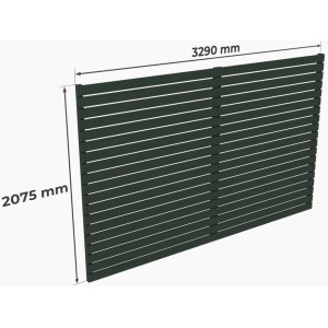 Holzbrüder Carport Rückwand Ralf, Fichte chromoxidgrün, 207,5x329cm, Zubehör für Carports.