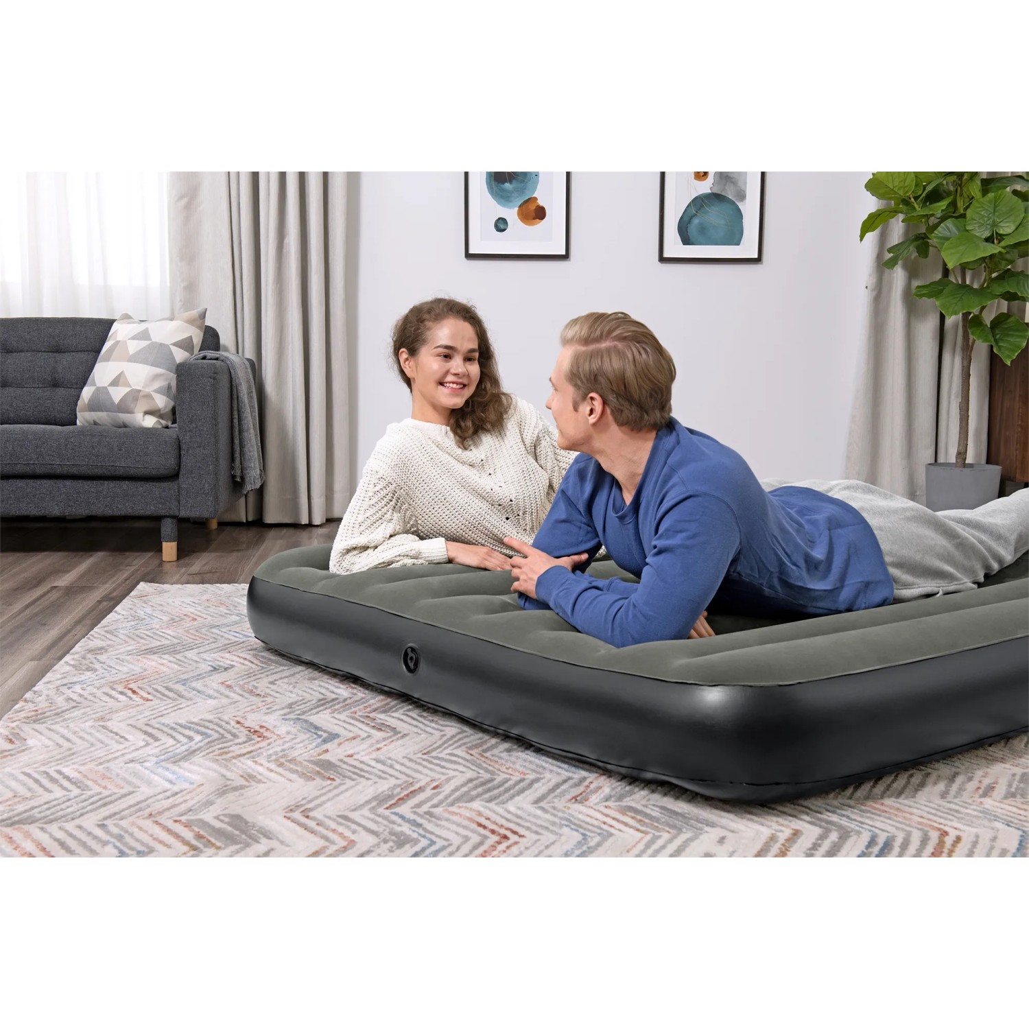 Bestway TriTech Luftbett für 1 Person, 185x76x25cm, mit Paar. Ideal für Camping oder Gäste.