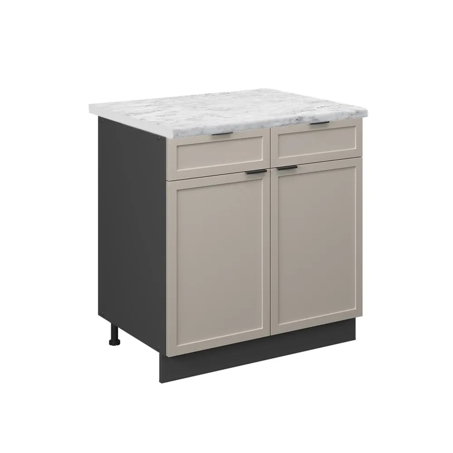 Vicco Küchenunterschrank Fame-Line Schubladenschrank für die Küche GrauBeig günstig online kaufen