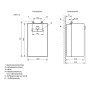 Skizze Vaillant Untertisch-Elektrospeicher VEN5/7UARM 5 Liter mit Maßangaben für Installation.