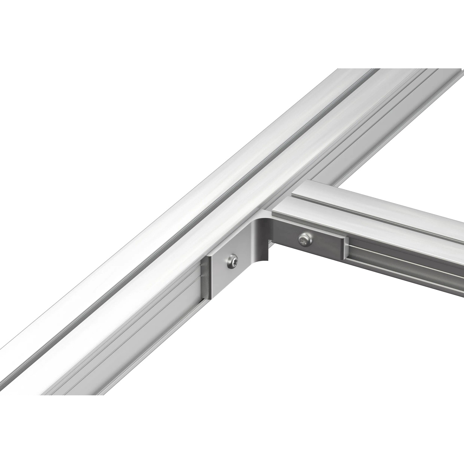 GS Terrassen T-Verbinder Aluecofix für Querprofile, links, 65x65x30 mm, zur stabilen Verbindung von Terrassendielen.