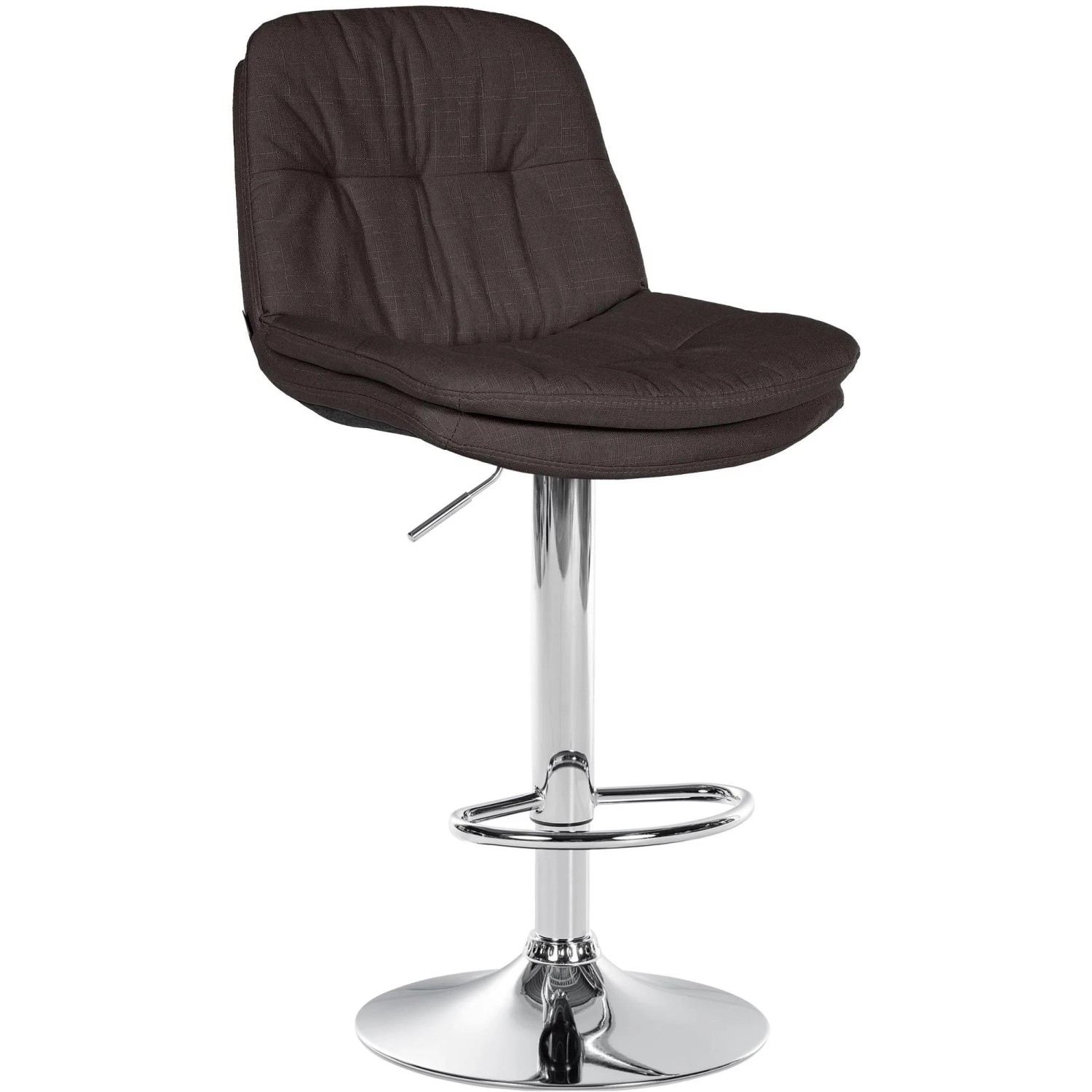 CLP Barhocker Laurel Stoff Metall in Chromoptik/dunkelgrau