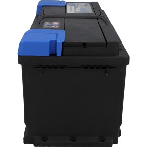 Cartec Starterbatterie Plus 90Ah, 12V Autobatterie mit blauen Details.