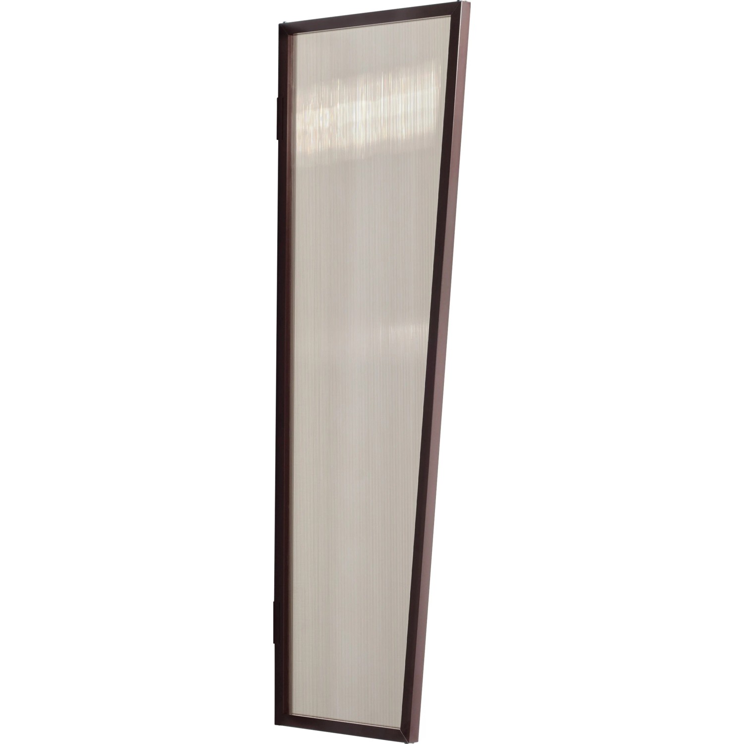 Gutta Seitenblende B2 in Bronze Braun, 175x60x45cm, für Vordächer, Seitenschutz vor Regen und Schnee.