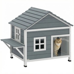 PawHut Katzenhaus Tannenholz 101 x 72,5 x 81cm