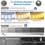 Aica Badspiegel: LED-Beleuchtung mit Farbwechsel (Kalt-, Neutral-, Warmweiß), Dimmfunktion und Memory-Funktion.