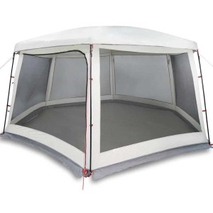 vidaXL Poolzelt mit Abnehmbarem Überzelt Netzwänden Grau 670x590cm 4100633