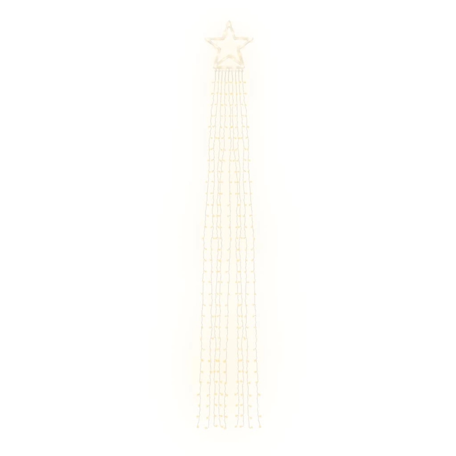 vidaXL Weihnachtsbaum-Beleuchtung 320 LEDs Warmweiß 375 cm 356923