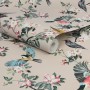 Joules Vliestapete Handford Garden Birds: Tapetenrolle mit Vogel- und Blütenmuster auf antik-cremefarbenem Grund.