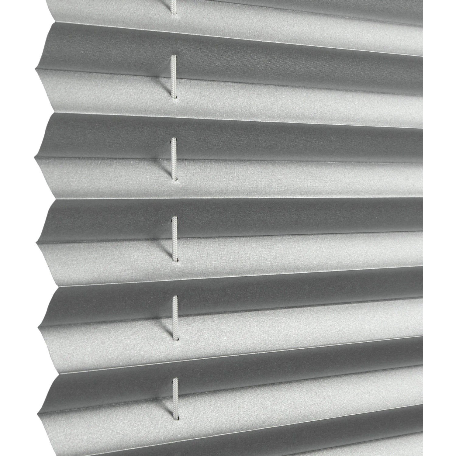 Graues Gardinia Plissee Concept Thermo, 40x130 cm, mit Alubeschichtung für Wärme- und Kälteschutz.