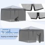 Sekey Moskitonetz Insektenschutz Fliegengitter für Pavillon 3x3m mit Reißverschluss und Klettbänder Schwarz_4