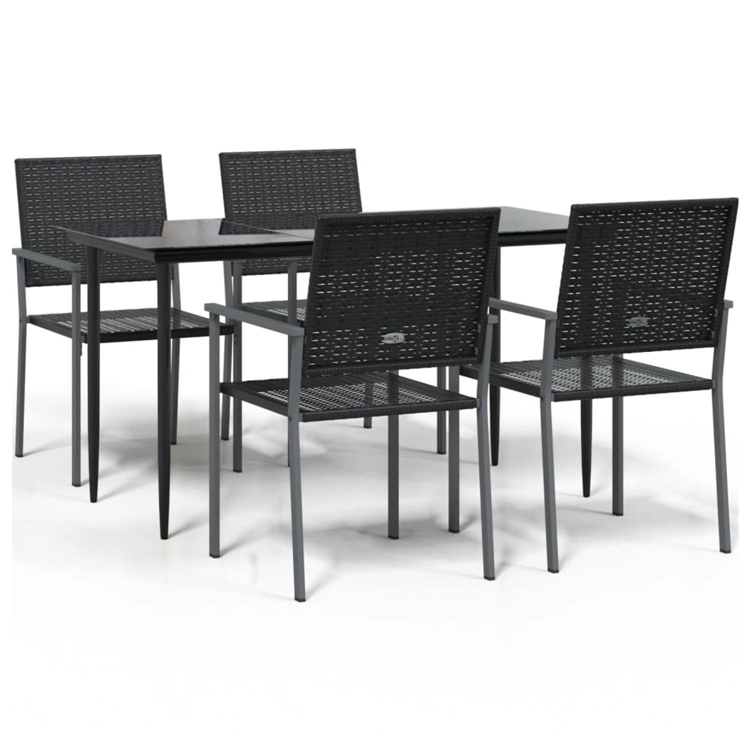 vidaXL 5-Tlg Garten-Essgruppe Poly Rattan und Stahl 3187007 günstig online kaufen