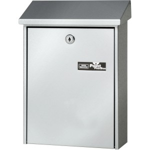 Burg Wächter Briefkasten Daily 5861, silberfarben, mit Zylinderschloss.