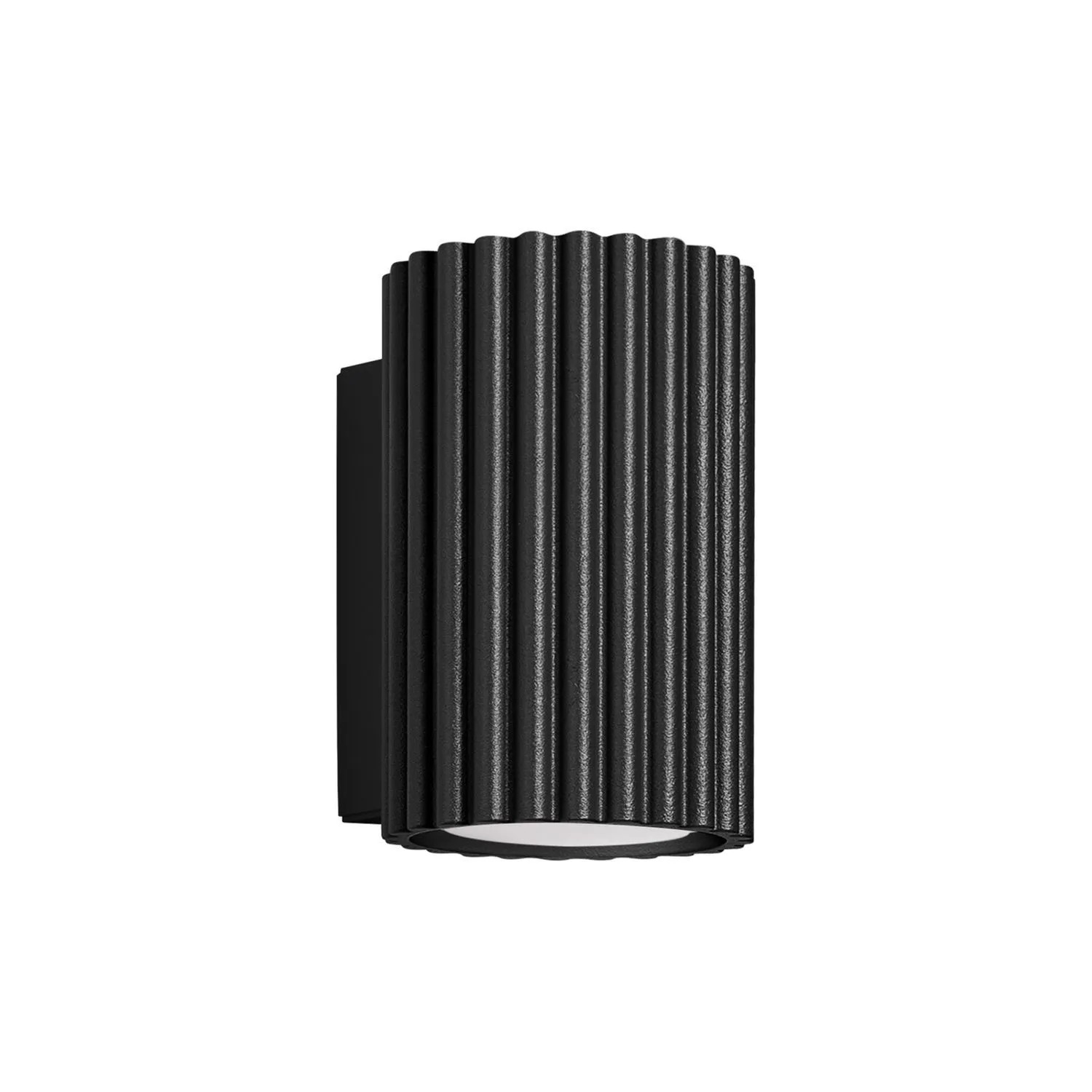 Licht-Erlebnisse Wandleuchte Schwarz GU10 10 CM Hoch Modern Aluminium