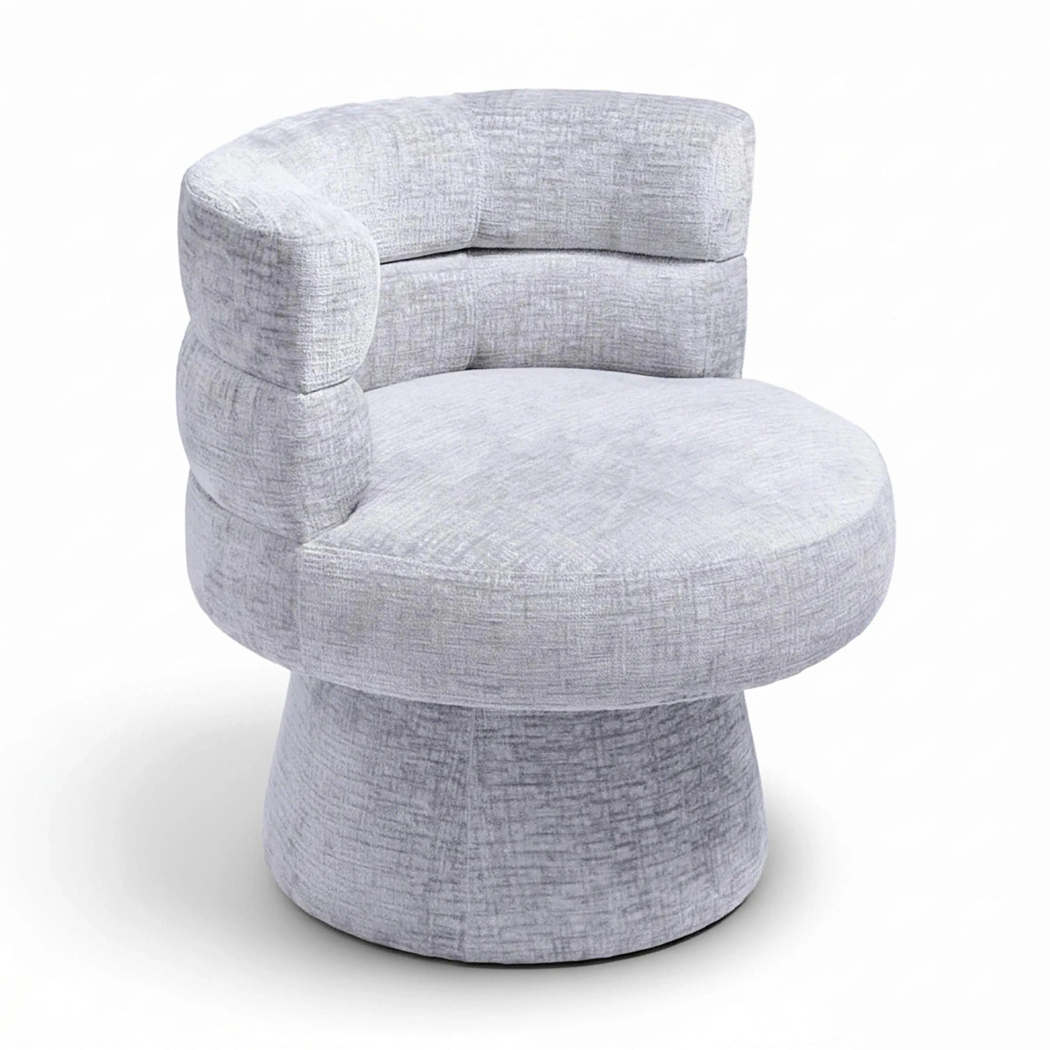 Bessagi Home Stuhl Julina Grau Chenille Gepolstert