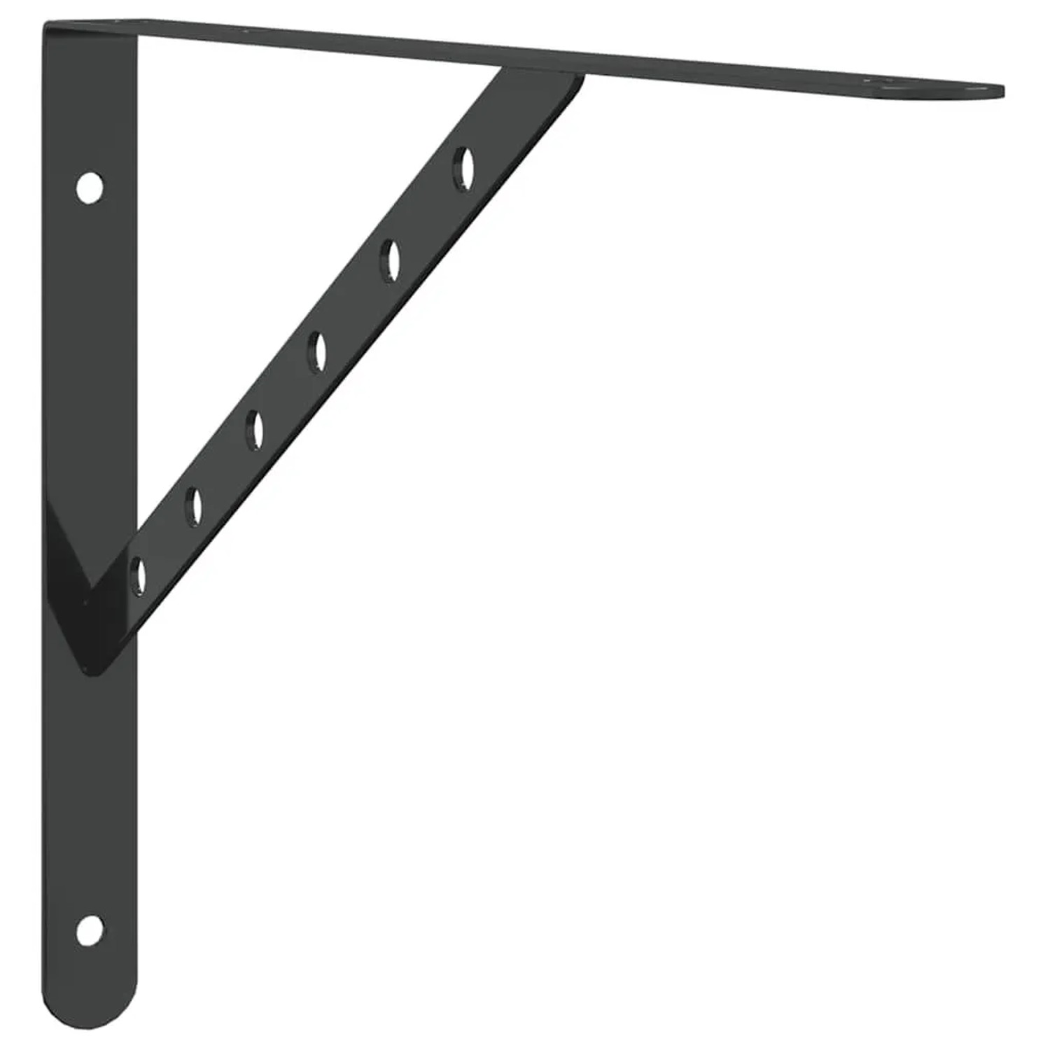 vidaXL Regalträger 4 Stk 40x2,5x25 cm Schwarz Edelstahl 30305