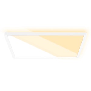 Brilo LED Panel Slim, weiße Deckenleuchte mit Backlight und Farbtemperatursteuerung, 42x42 cm.