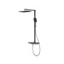 Emke Duschsystem mit Thermostat, Regendusche und Handbrause, anthrazit matt.